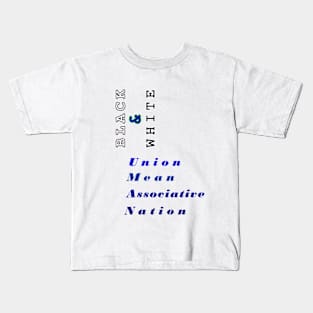 Human black and white Union Nation Kids T-Shirt